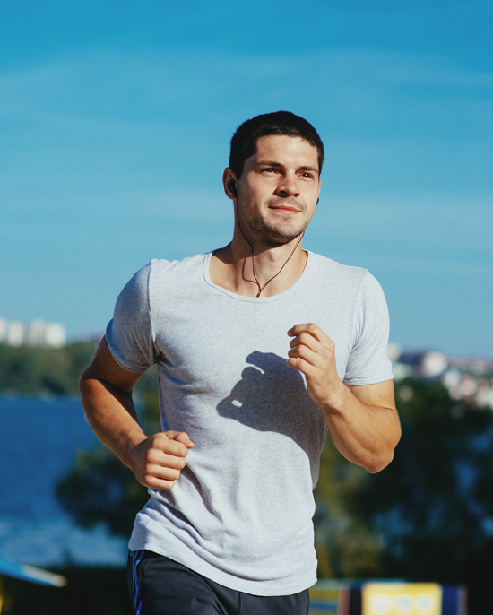 man is jogging